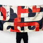 Modern Abstract Geometric Wall Tapestry | Premium Polyester Wall Hanging | Contemporary Home Decor