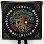 Tree of Life Moon Phase Wall Tapestry | Celestial Boho Wall Hanging | Premium Polyester Spiritual Room Decor