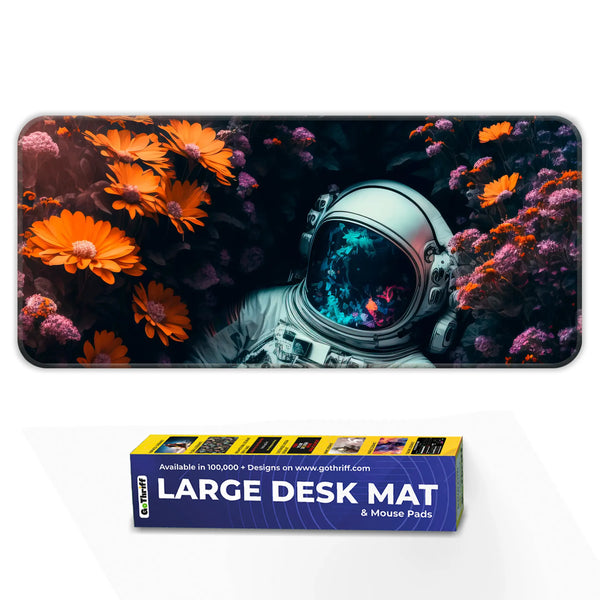 Astronaut in Flowers Deskmat